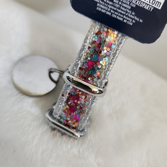 Packed Party Fashion Throw Confetti  Glitter Silver Dog Cat Pet Collar Size XS - Picture 7 of 12